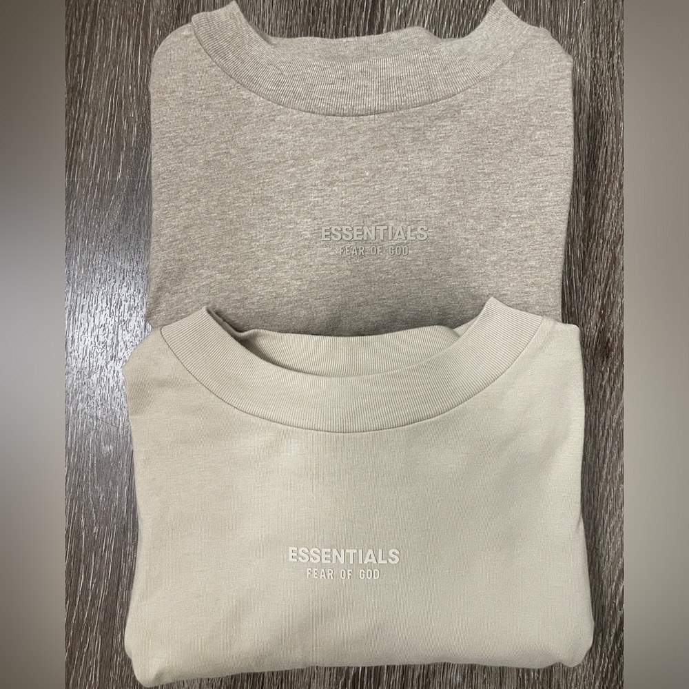 Lot of 2 Essentials Fear of God Oversized Tees